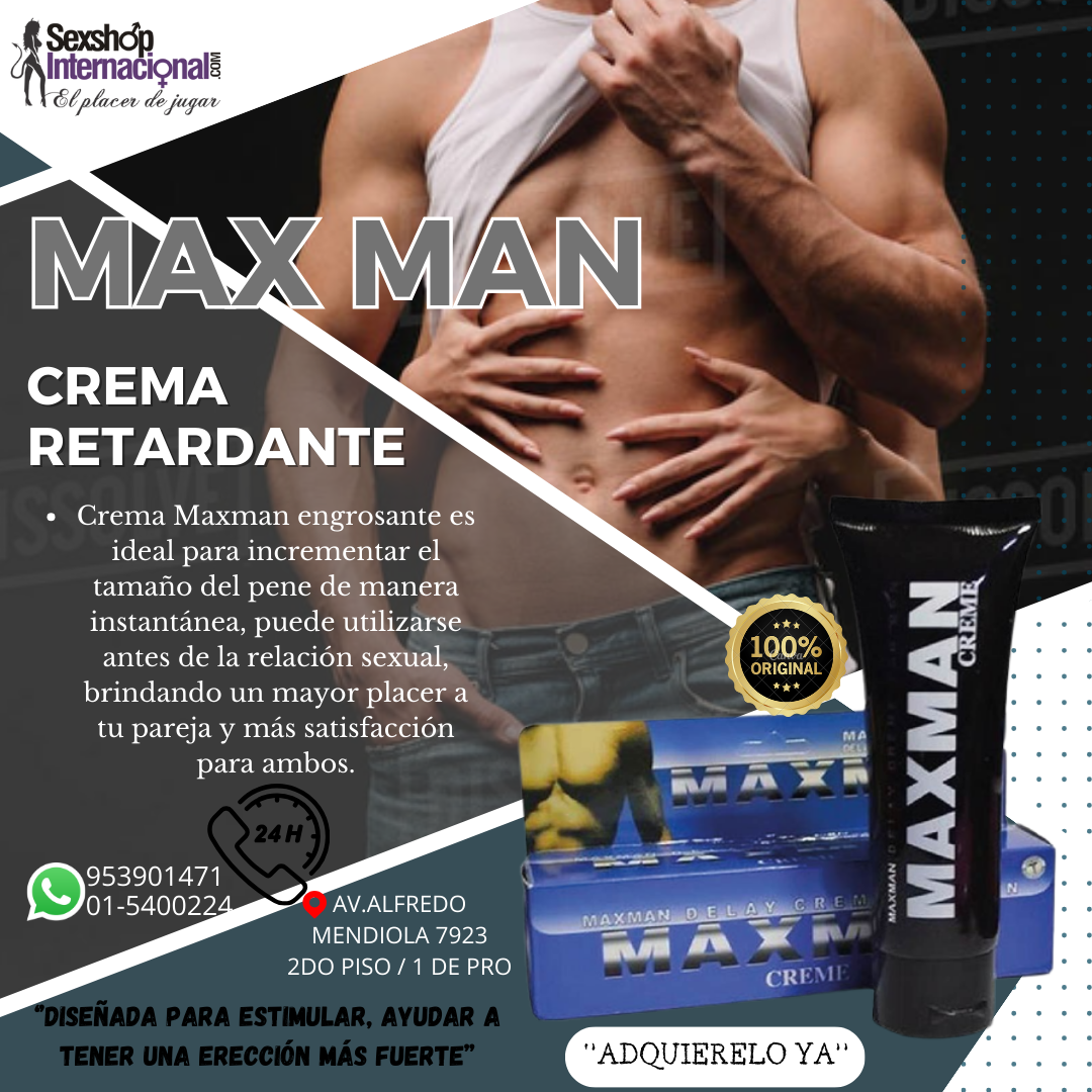 Crema Maxman azul engrosante y alargadora 